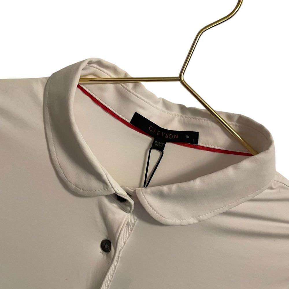 Greyson Scarlett Polo in Arctic White Size Large NWT - Picture 2 of 6